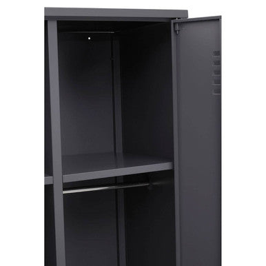 Academy Grey Two Door Locker Style Wardrobe