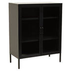 Acier Two Door Black Metal Cabinet
