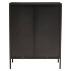 Acier Two Door Black Metal Cabinet