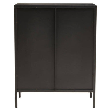 Acier Two Door Black Metal Cabinet