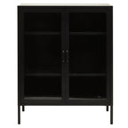 Acier Two Door Black Metal Cabinet