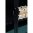 Acier Two Door Black Metal Cabinet