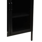 Acier Two Door Black Metal Cabinet