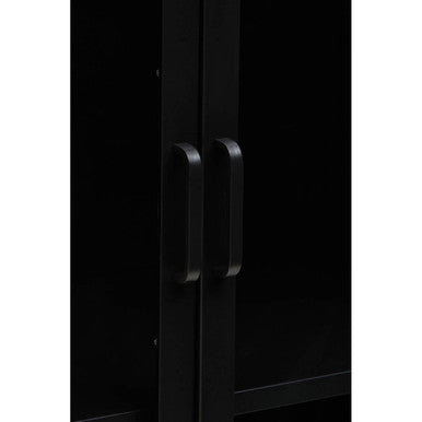 Acier Two Door Black Metal Cabinet