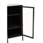 Acier Two Door Black Metal Cabinet