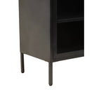 Acier Two Door Black Metal Cabinet