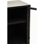 Acier Two Door Black Metal Cabinet