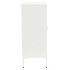 Acier Two Door White Metal Cabinet