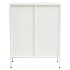 Acier Two Door White Metal Cabinet