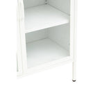 Acier Two Door White Metal Cabinet