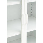 Acier Two Door White Metal Cabinet