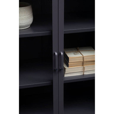 Acier Two Door Grey Metal Cabinet