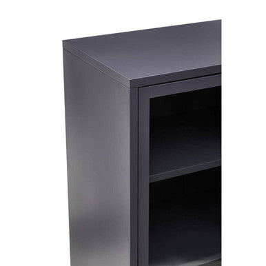 Acier Two Door Grey Metal Cabinet