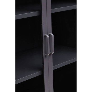Acier Two Door Grey Metal Cabinet