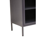 Acier Two Door Grey Metal Cabinet