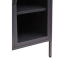 Acier Two Door Grey Metal Cabinet