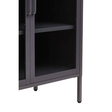 Acier Two Door Grey Metal Cabinet