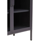 Acier Two Door Grey Metal Cabinet