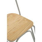 District Grey Finish Metal Frame Dining Chair