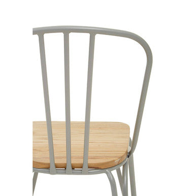 District Grey Finish Metal Frame Dining Chair