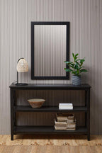 Heritage Three Shelf Large Black Bookcase
