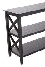 Heritage Three Shelf Large Black Bookcase