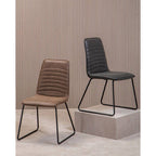New Foundry Black Leather Effect Chair