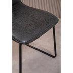 New Foundry Black Leather Effect Chair