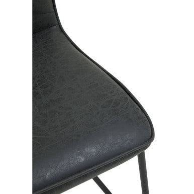 New Foundry Black Leather Effect Chair