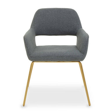 Stockholm Grey And Gold Dining Chair