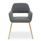 Stockholm Grey And Gold Dining Chair
