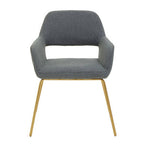 Stockholm Grey And Gold Dining Chair