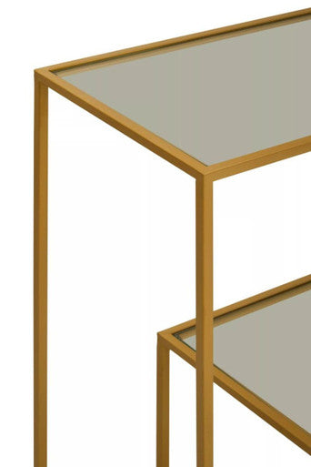 Avento Gold Finish Console Table