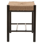 Bandar Natural Rope And Black Wood Small Bench