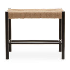 Bandar Natural Rope And Black Wood Small Bench
