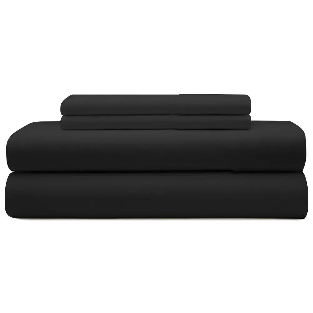 Pure Egyptian Cotton Duvet Cover Bed Set in Black Euphoric Bedding
