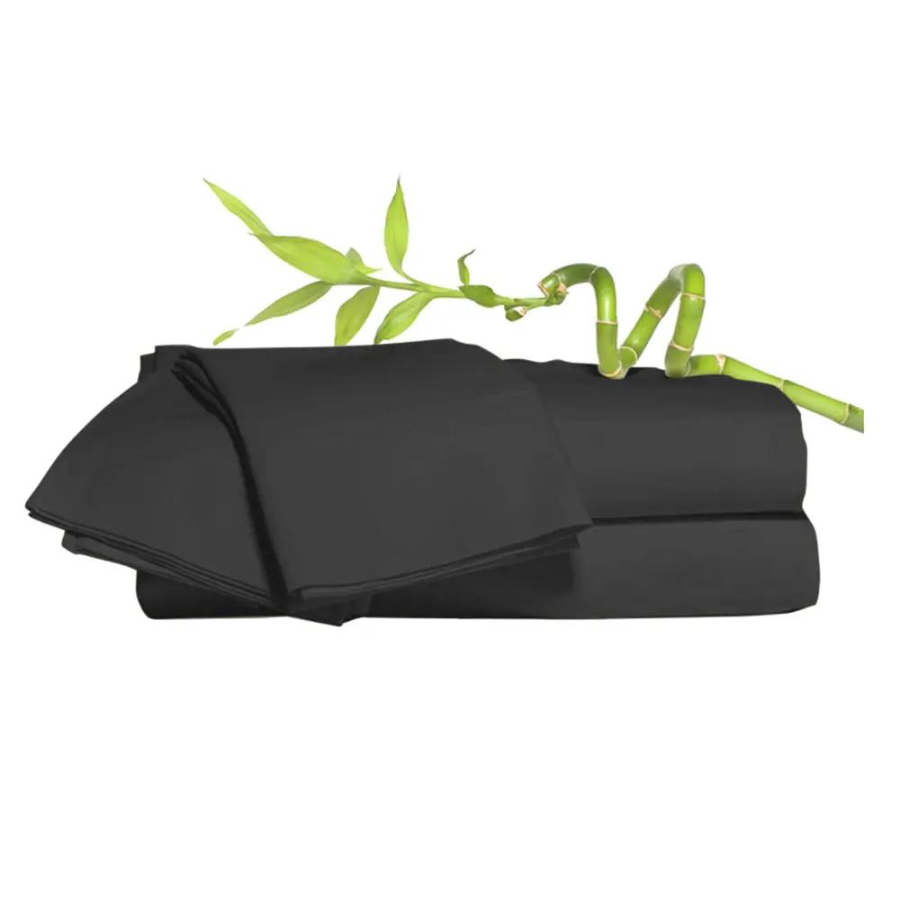 Bamboo Pillowcases in Black Euphoric Bedding