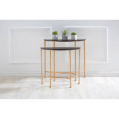 Lexa Set Of Two Half Round Console Tables