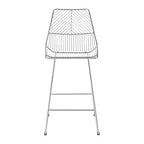 District Chrome Metal Wire Tapered Bar Chair