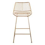 District Gold Metal Wire Tapered Bar Chair