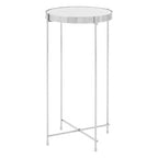 Allure Silver Mirror Tall Side Table