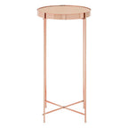 Allure Pink Mirror Tall Side Table