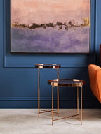 Allure Pink Mirror Tall Side Table