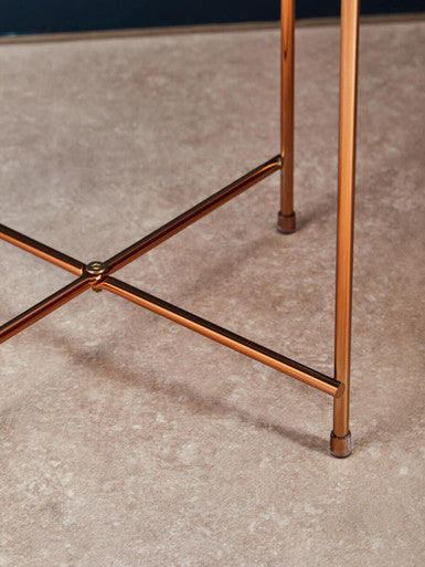 Allure Pink Mirror Tall Side Table