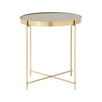 Allure Black Mirror Low Side Table