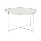 Allure Large Silver Mirror Side Table