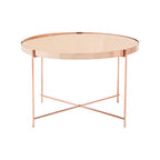 Allure Large Pink Mirror Side Table