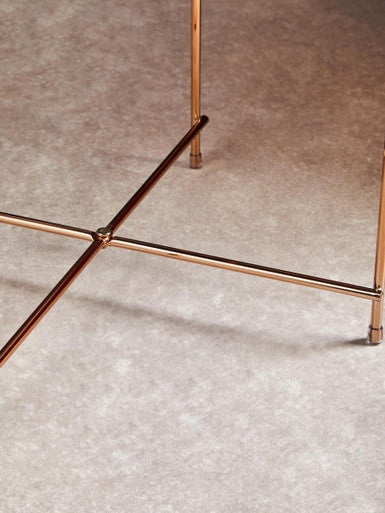 Allure Large Pink Mirror Side Table