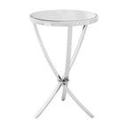Allure Chrome Pinched Round Side Table