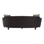 Rania 3 Seat Black Dimity Fabric Sofa